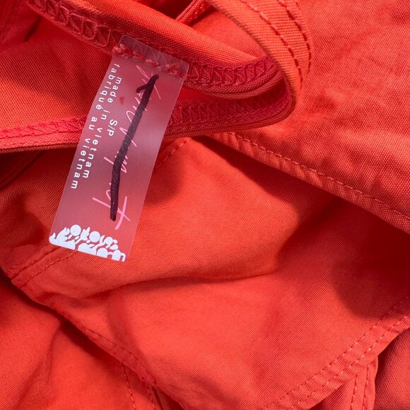 New Free People FP Movement Break Away Onesie Jumpsuit Wide Leg Orange Small - Picture 8 of 11
